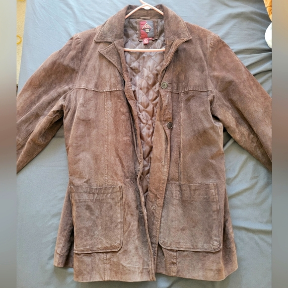 Jackets & Blazers - G III Real Leather Suede Jacker